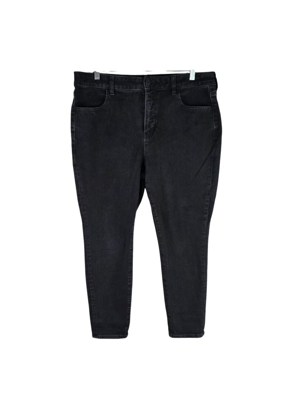 Womens American Eagle Dream Stretch Black Denim Skinny Jeans Size 14 X-Short